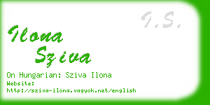 ilona sziva business card